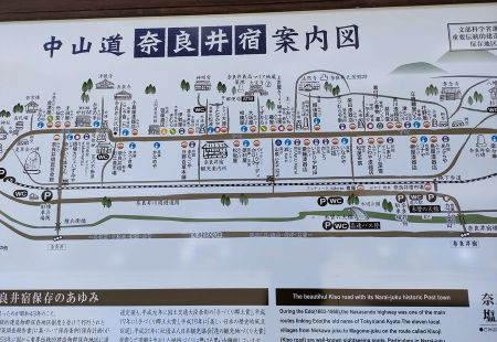 奈良井宿 案内図