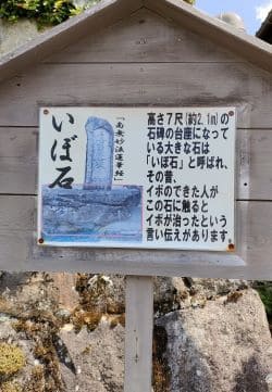 野尻宿のイボ石